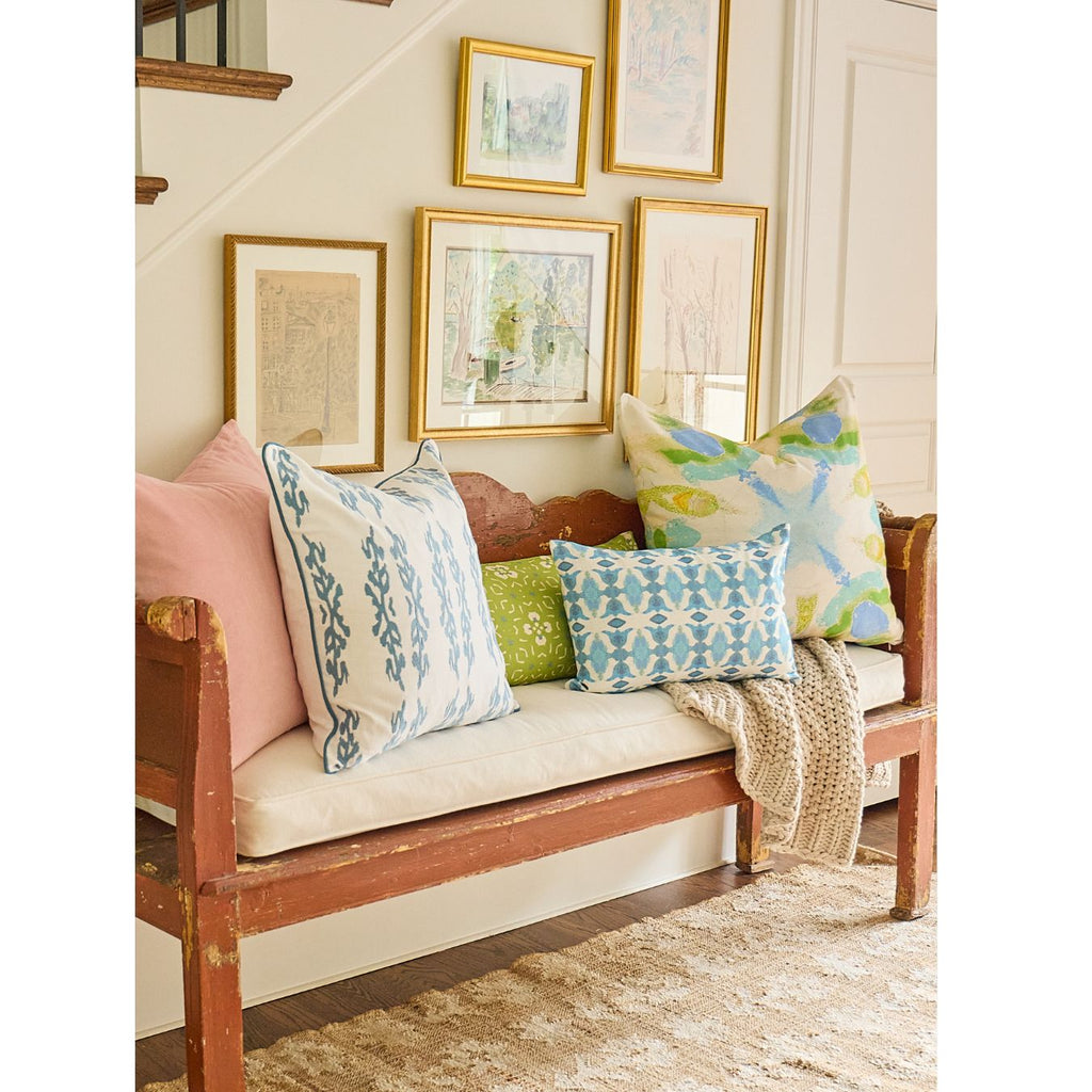 Hyacinth Azul Throw Pillow lifestyle display