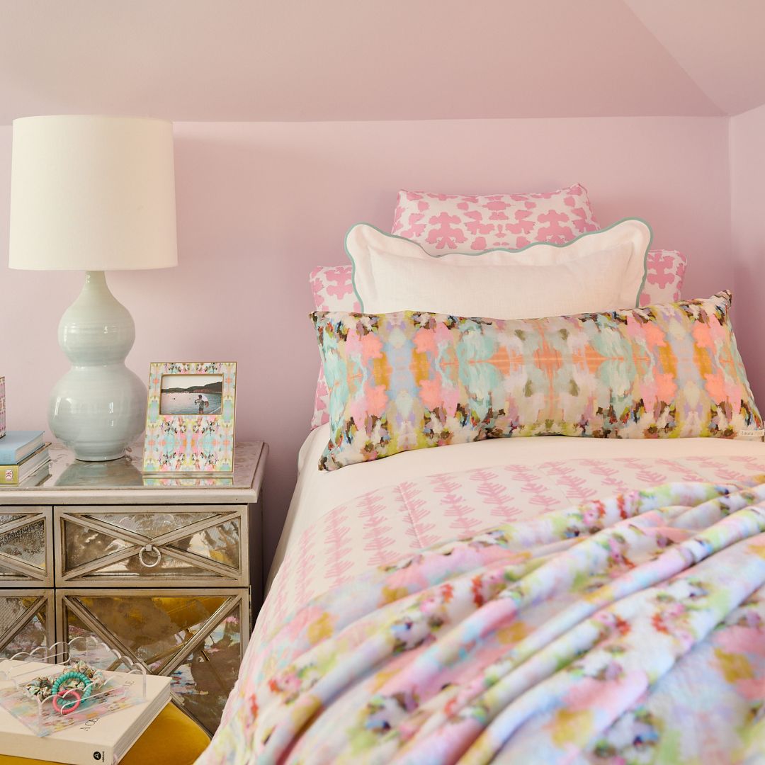 The Headboard Pillow® - Chintz Pink Twin XL