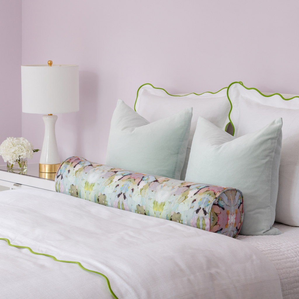 Martini Olives Round Bolster Pillow for the finishing touch