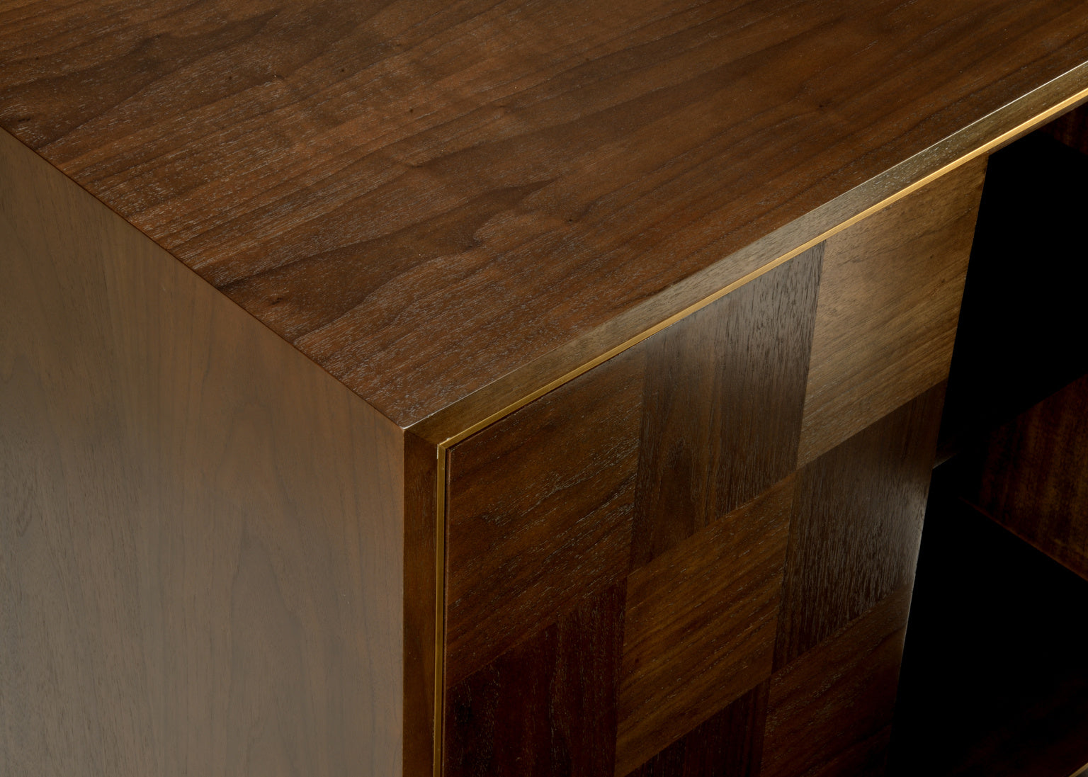 Andros Black Walnut Cabinet grain detail