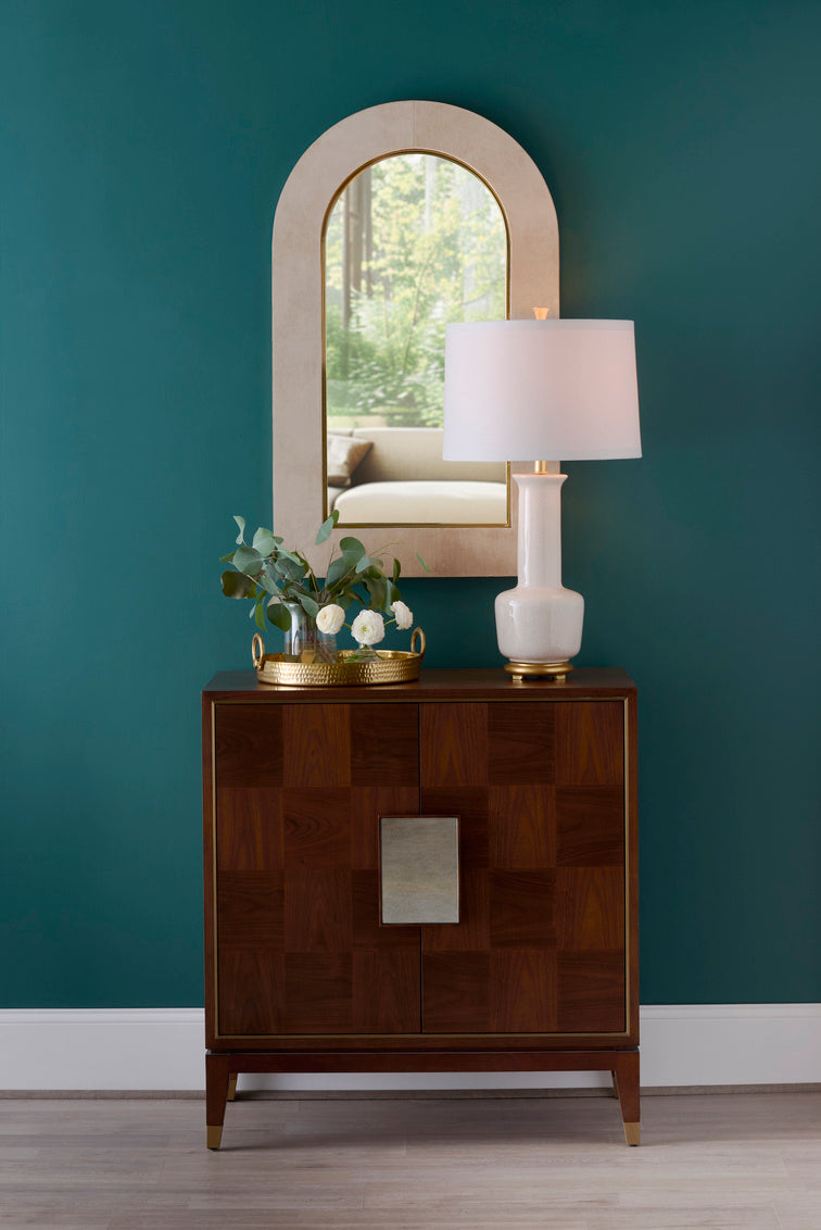 Andros Black Walnut Cabinet in lifestyle setting