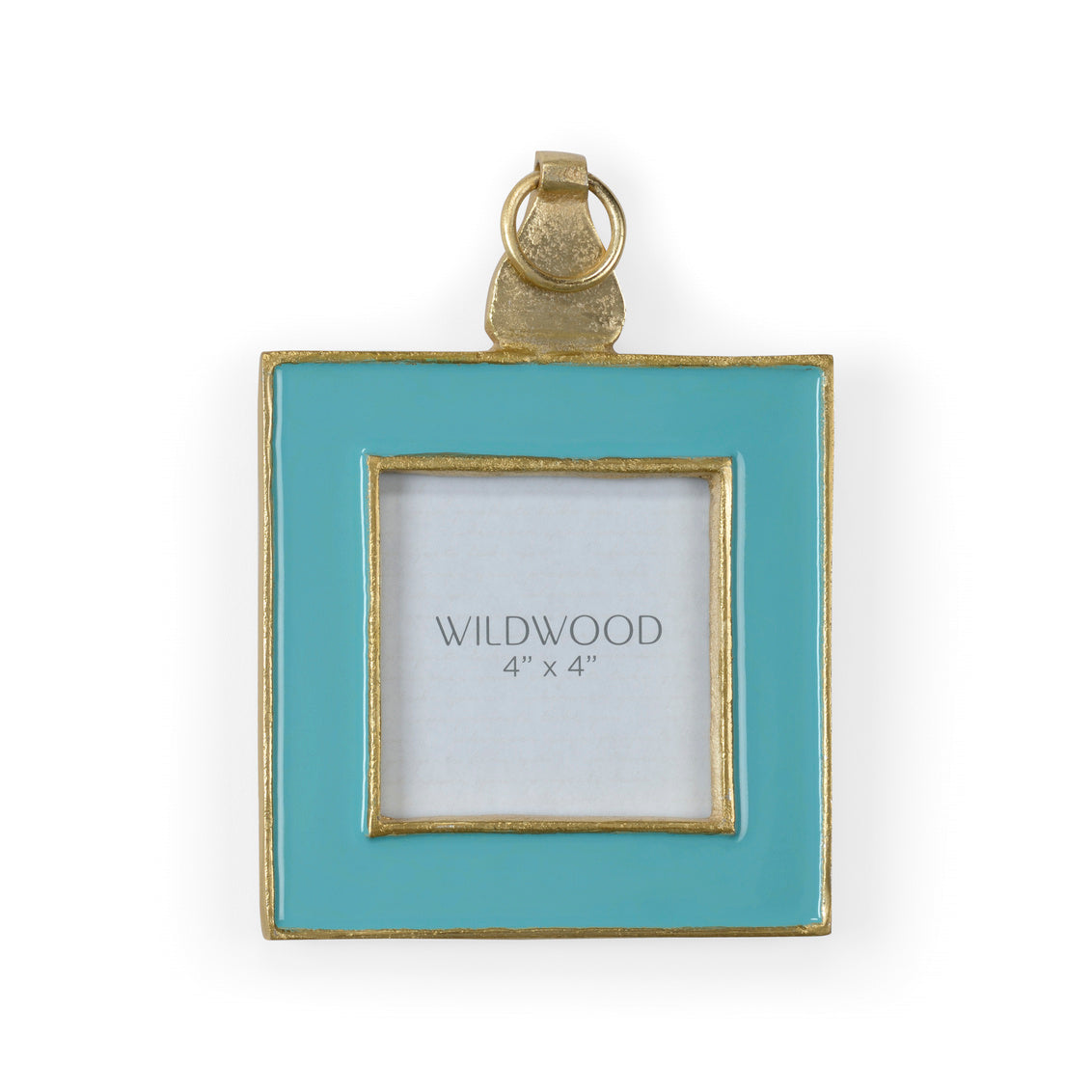 Aqua Enamel Wall Frame - Small fits 4x4 photo