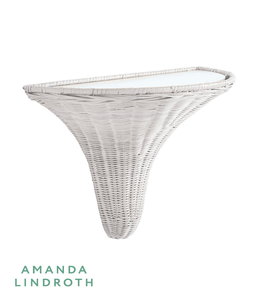 Baytree Wicker Bracket-White by Amanda Lindroth is perfect for displaying small items