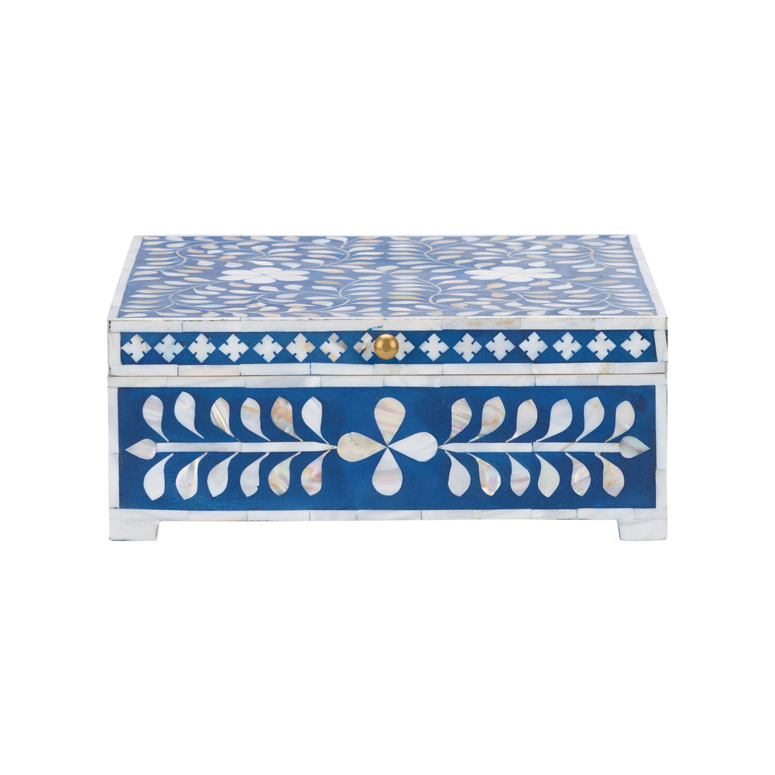 Bone Inlay Box - Blue