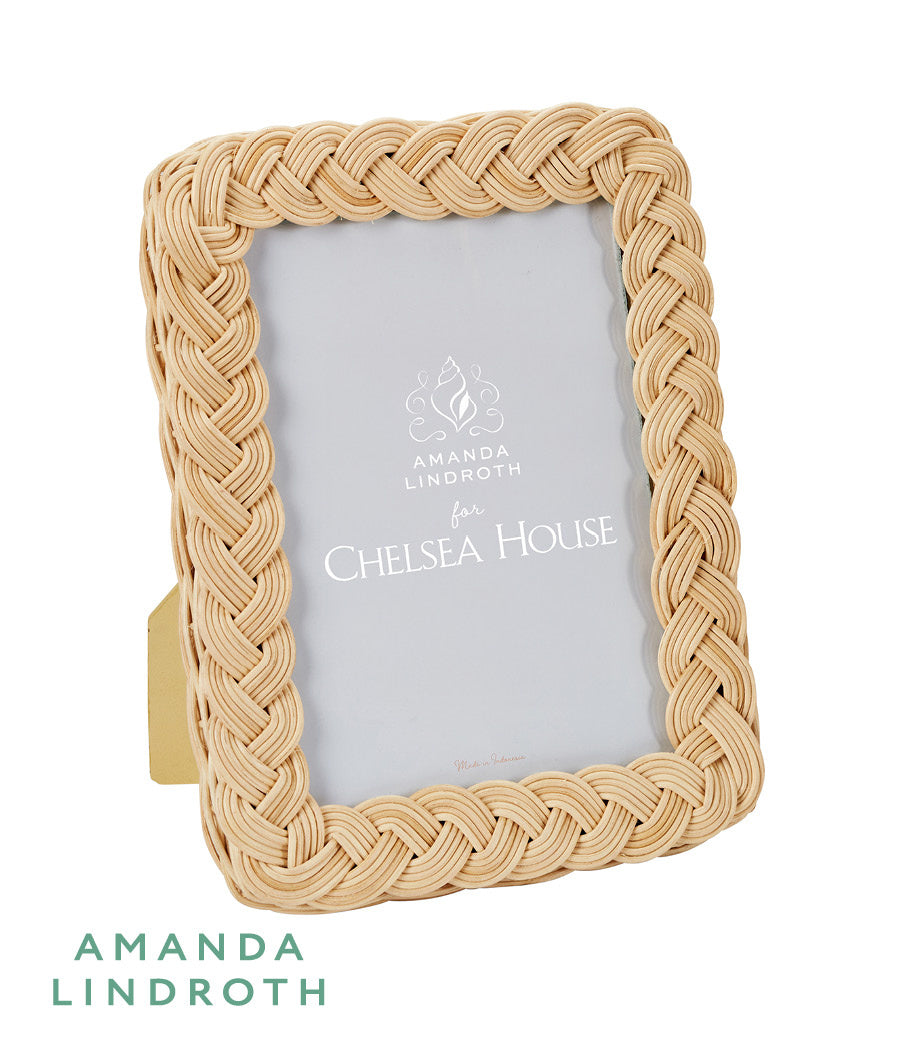 Braided Frame - 5x7 by Amanda Lindorth has a braided rattan weave for your precious images