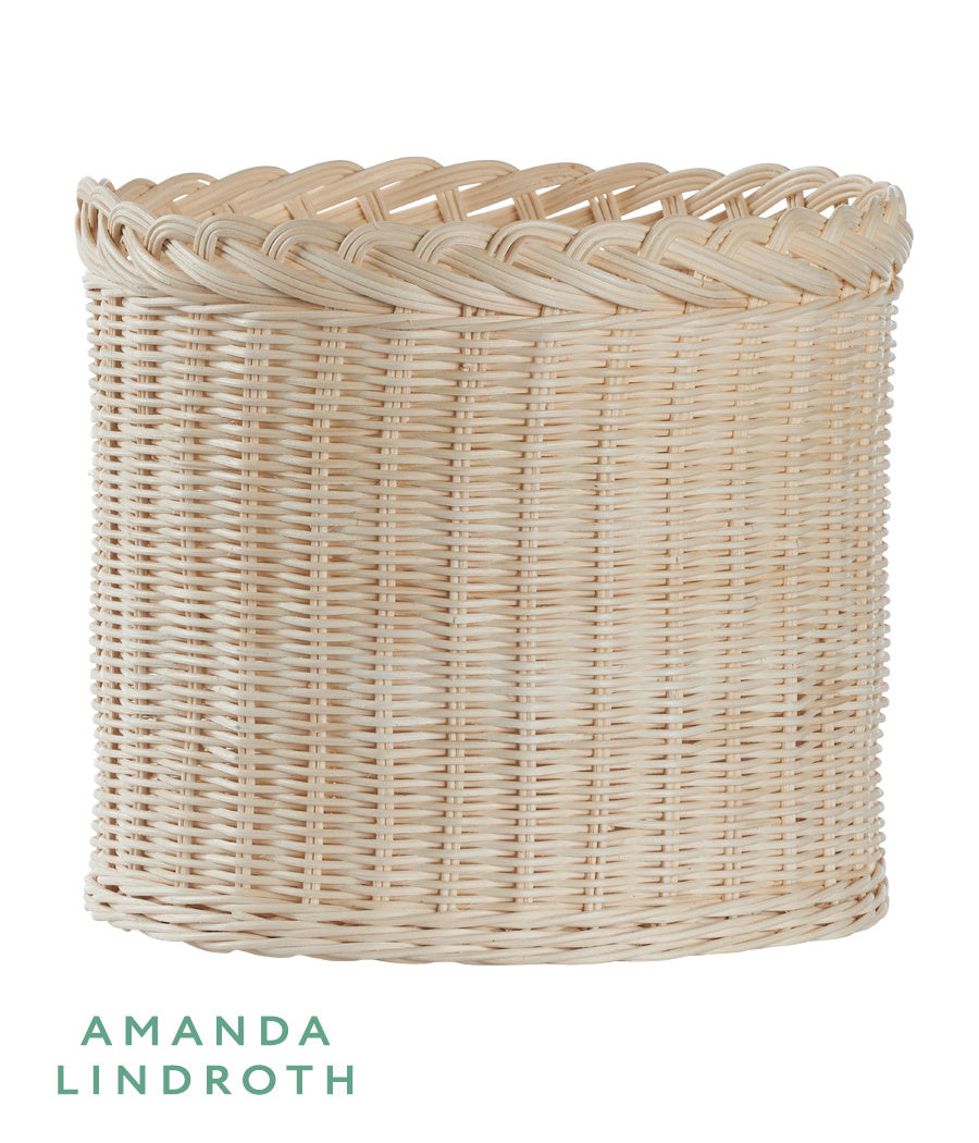 Braided Wicker Planter-Small made from rattan. From Amanda Lindroth