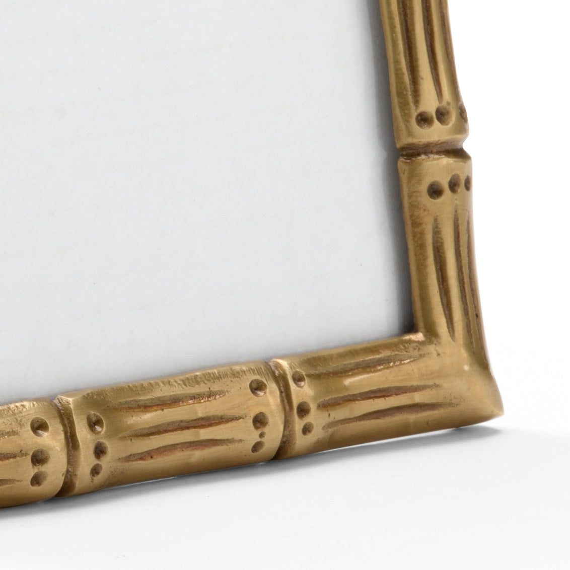 Brass Bamboo Photo Frame - 5x7 frame detail