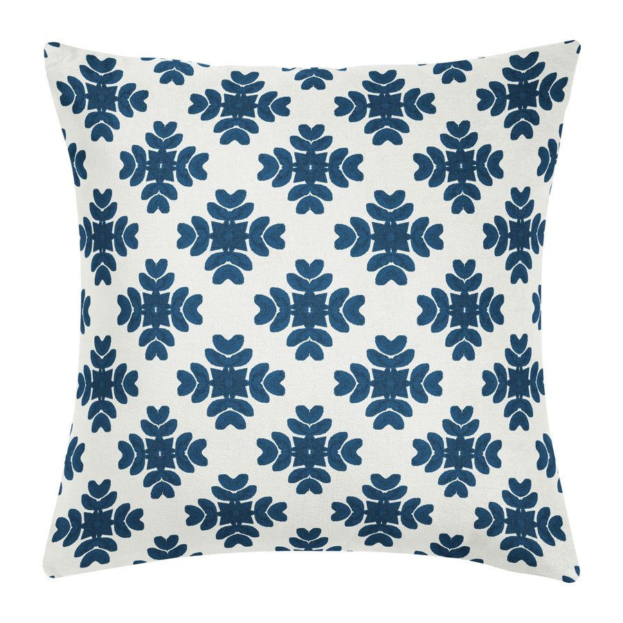 Brushstrokes Navy Throw Pillow