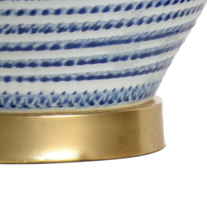 Classic Lamp Blue & Gold base detail