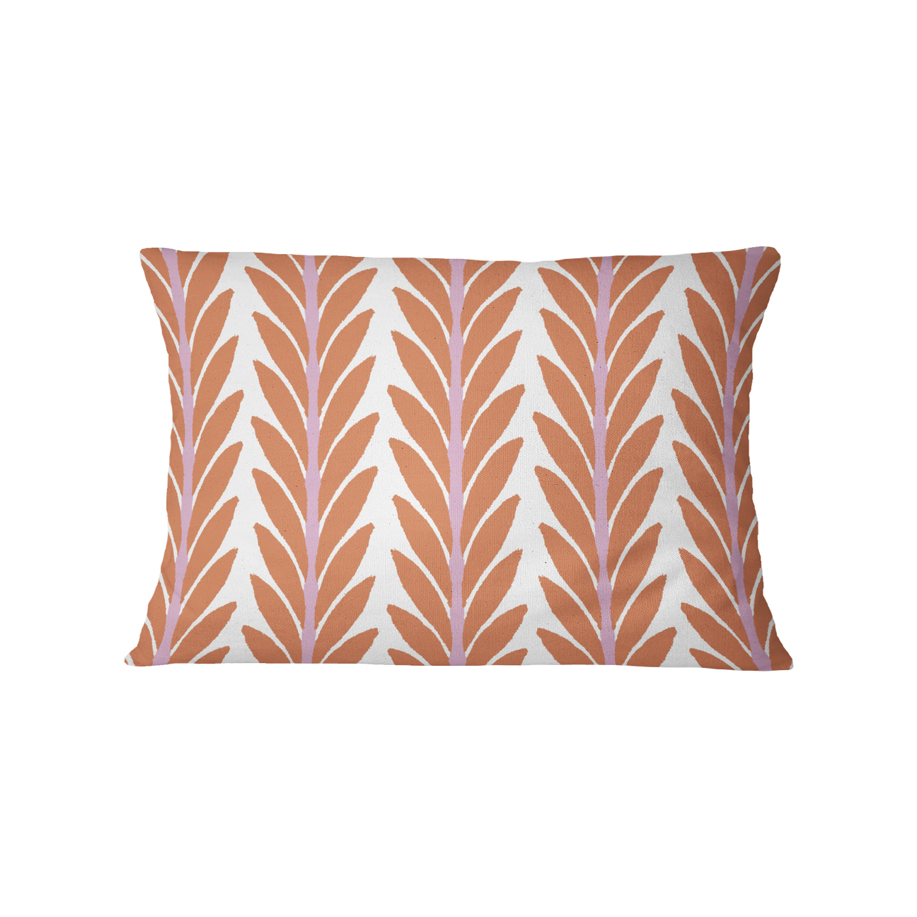 Frond Orange Outdoor Pillow