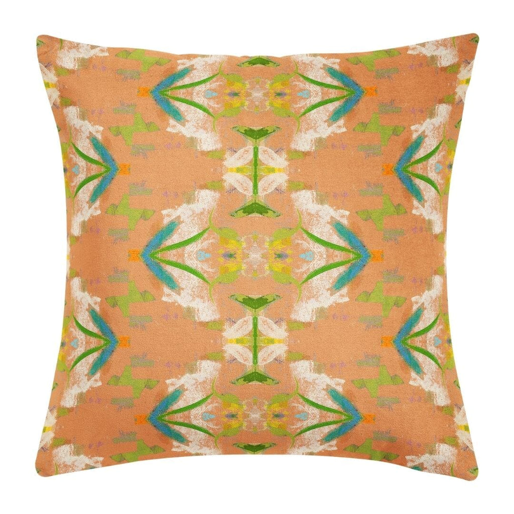 English Garden Orange Throw Pillow 22"
