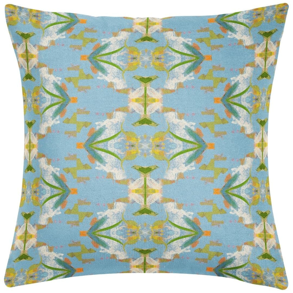 English Garden Blue Throw Pillow 26"