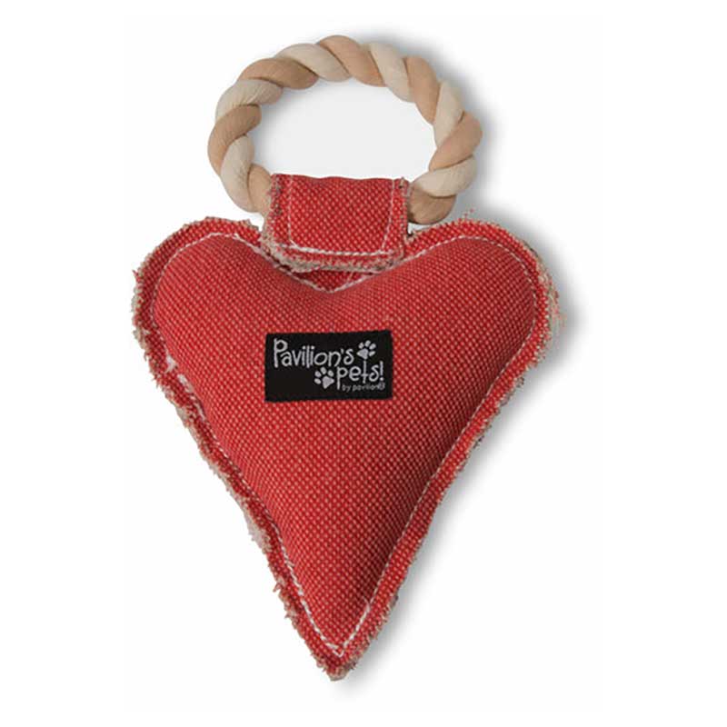 Love Heart Shaped Chew Toy back view