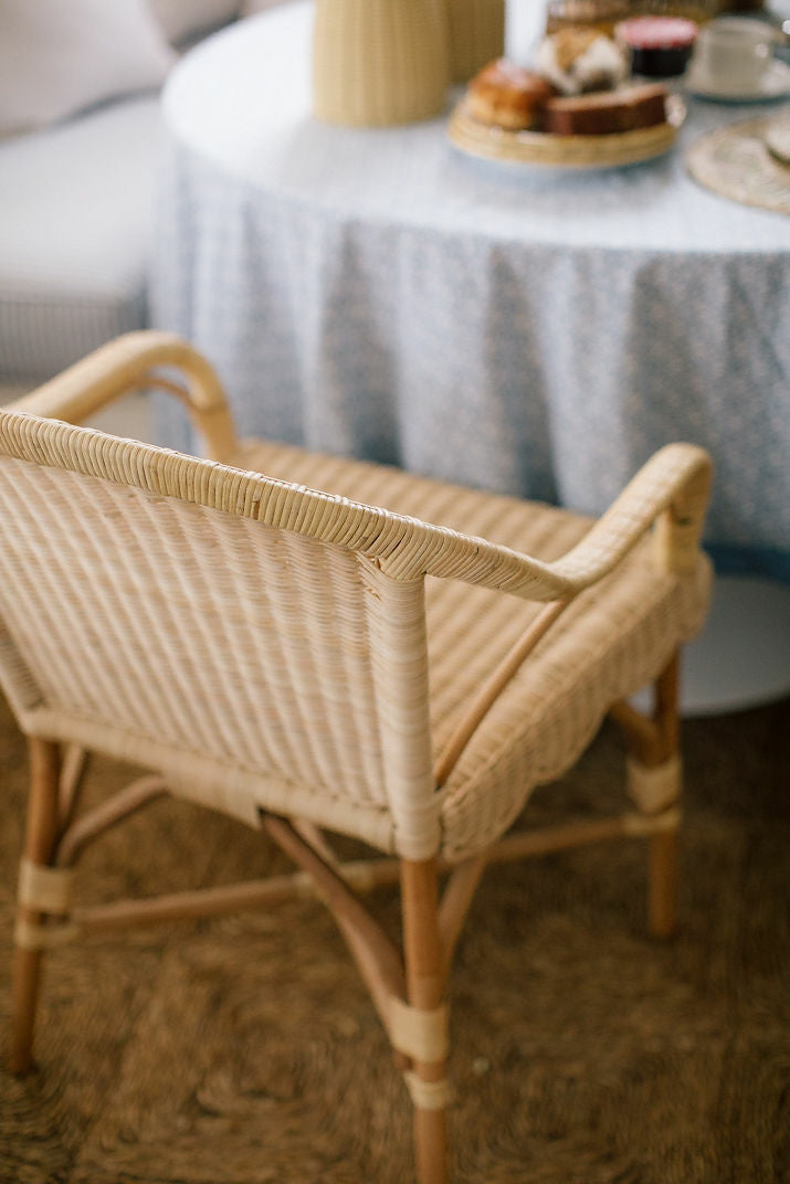 Hope Hill Chair by Amanda Lindroth rattan chair lifestyle setting
