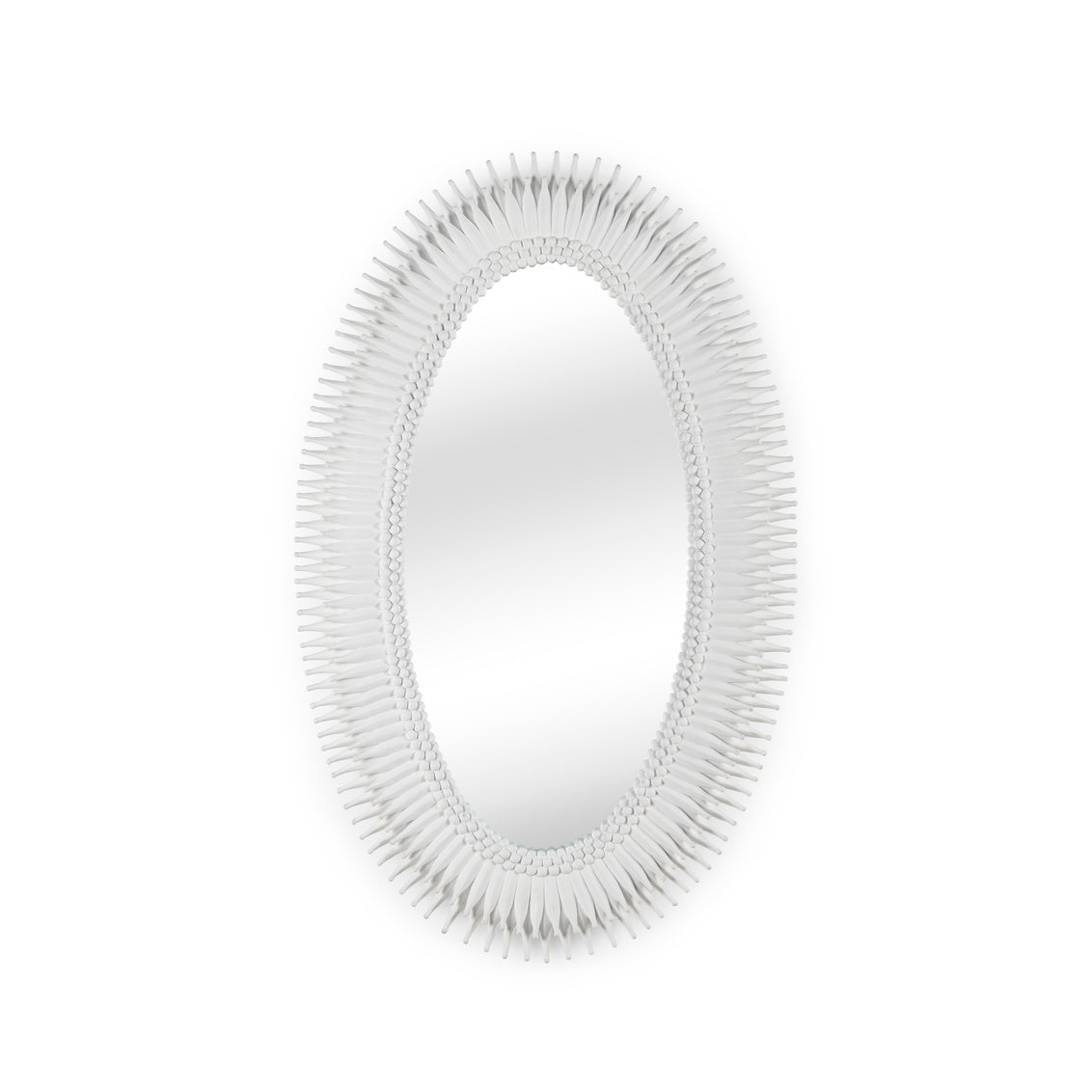 Lucius Mirror - White is composite with painted white matte finish