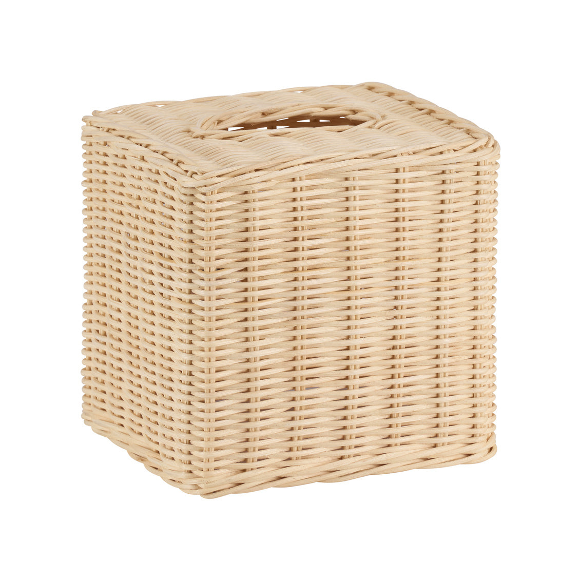 Rattan Tissue Box Cover by Amanda Lindroth in natural finish