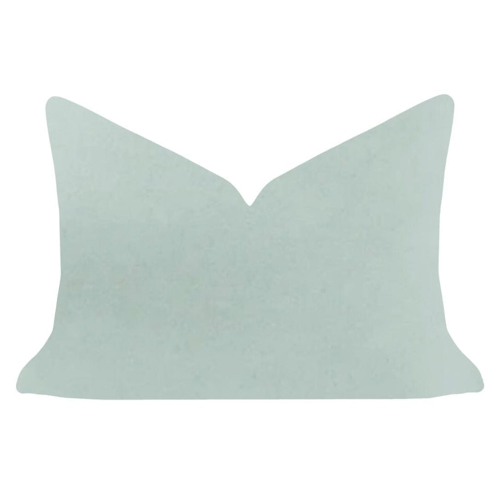 Robin's Egg Blue Velvet Throw Pillow