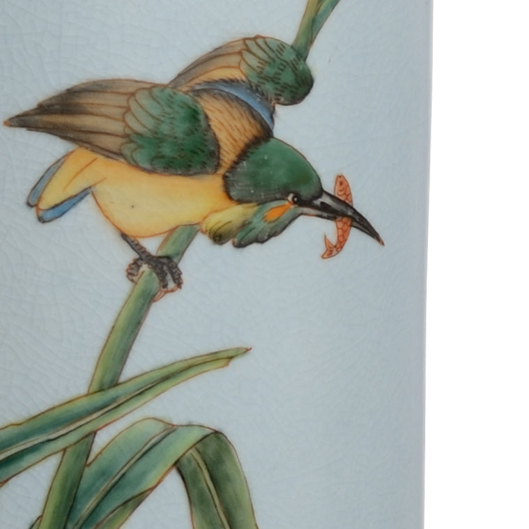 Songbird Table Lamp is hand-painted