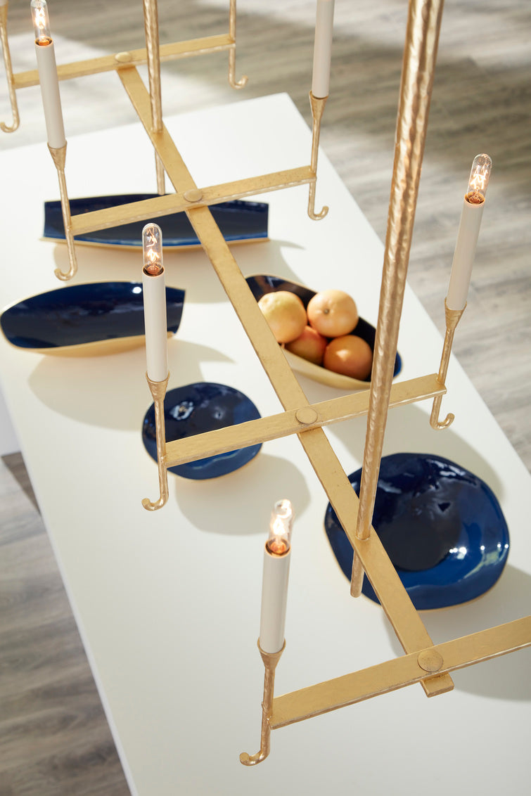 Waving Edge Blue Bowls - Set of 2 lifestyle