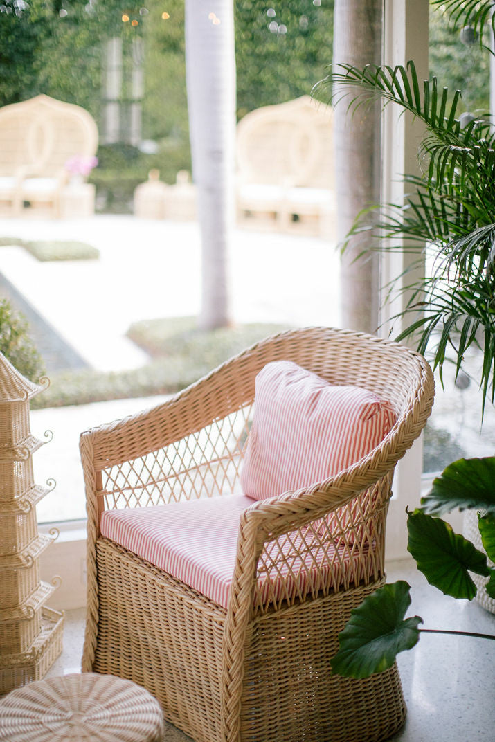 Worth Chair by Amanda Lindroth rattan chair is ideal for open spacious areas in your decor