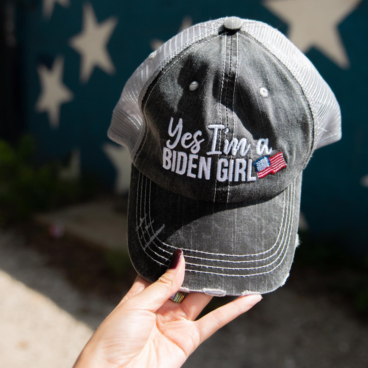 Yes I&#39;m A Biden Girl Trucker Hat