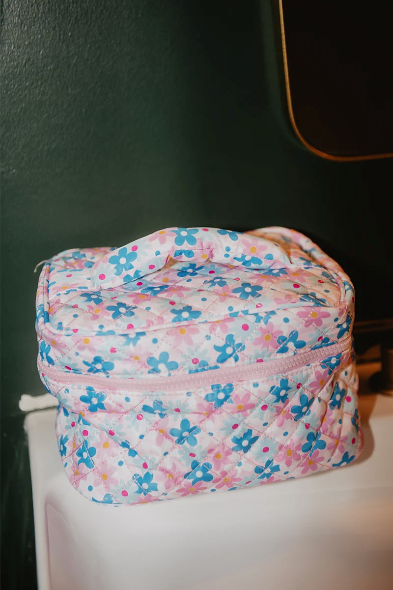 Dainty Floral Makeup Bag