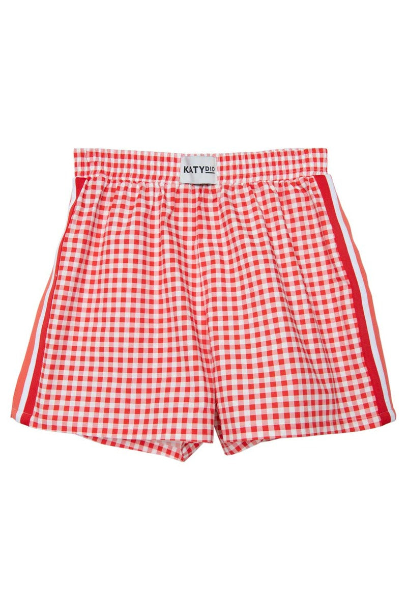 Red Plaid Women's Boxer Shorts