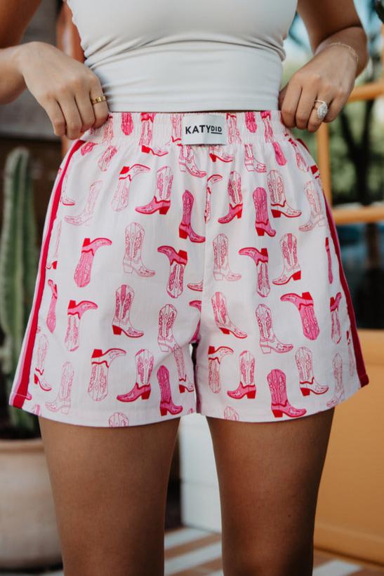Light Pink Western Boxer Shorts