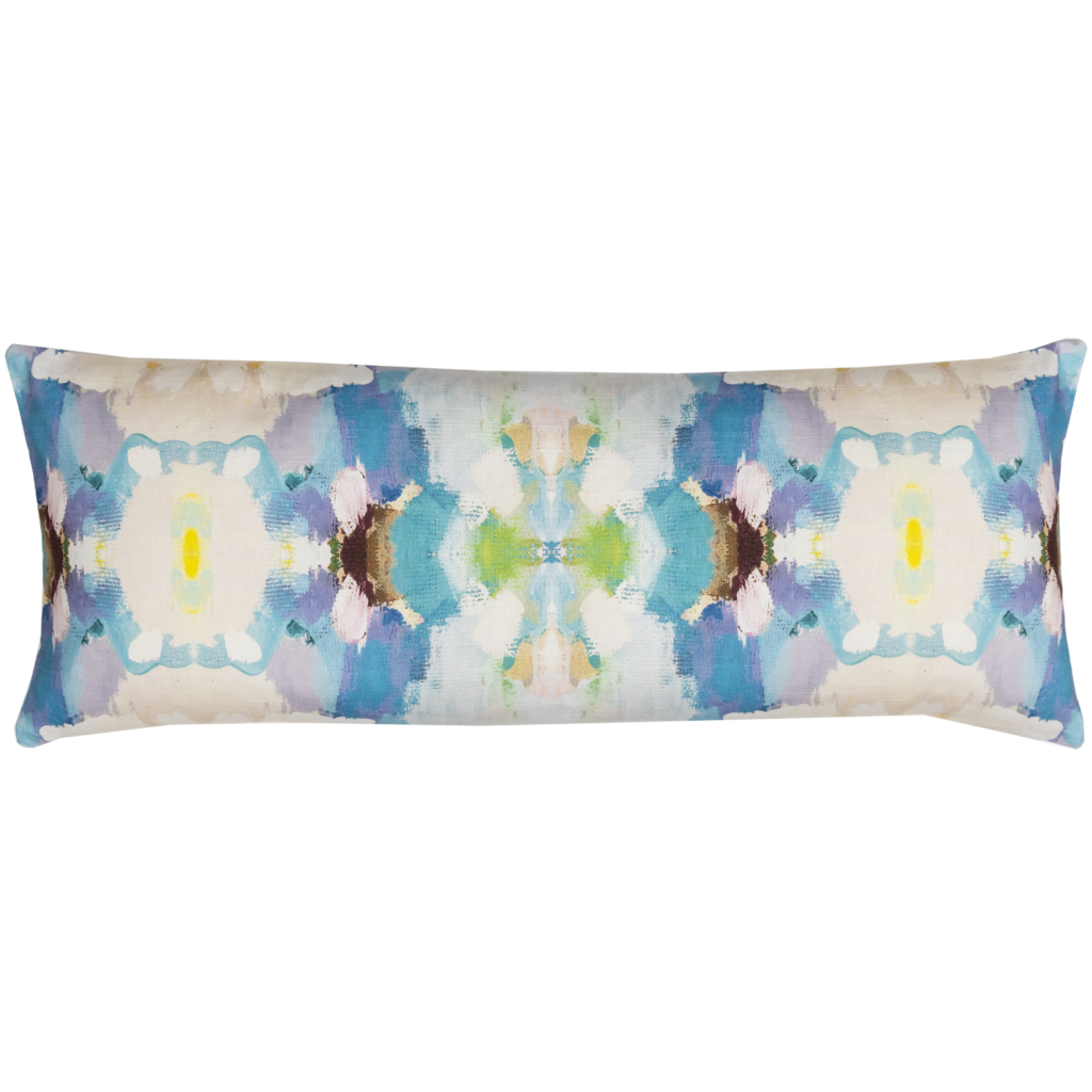 French Blue Throw Pillow 14" x 36" bolster