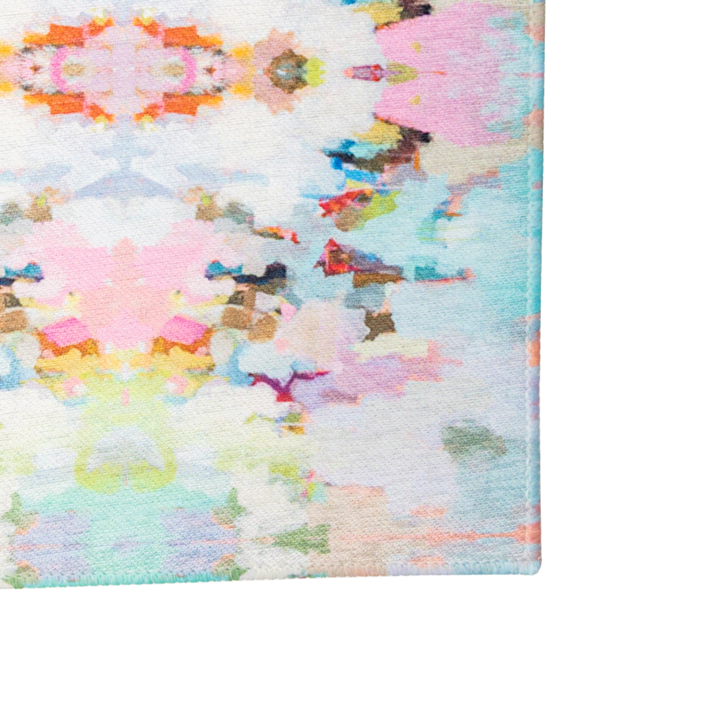 Brooks Avenue floor mat in vivid colors and design from Laura Park Designs pattern detail