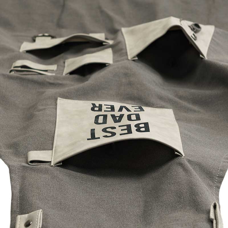 Best Dad Ever grillng apron pocket detail