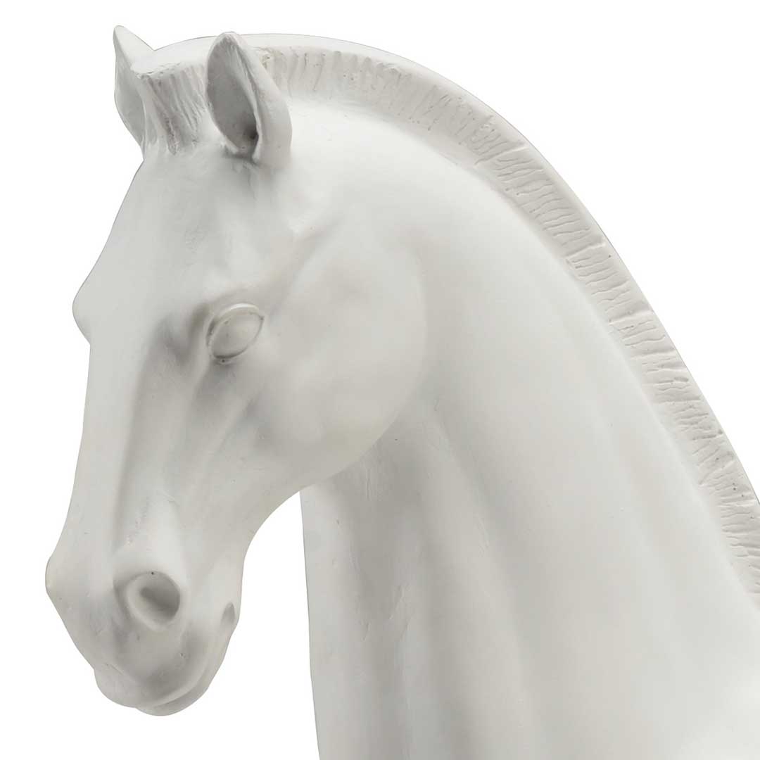 Horse Accent composite figurine Chelsea House Detail Image of Head