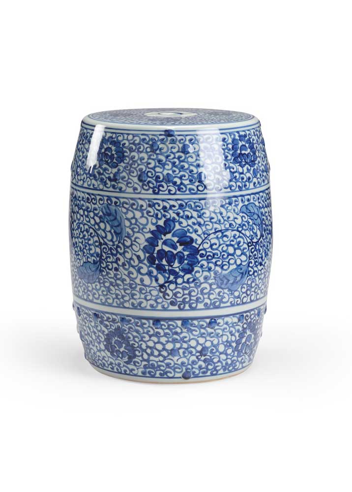 Zue Garden Seat Home Decor Accessory Blue and White Main Image