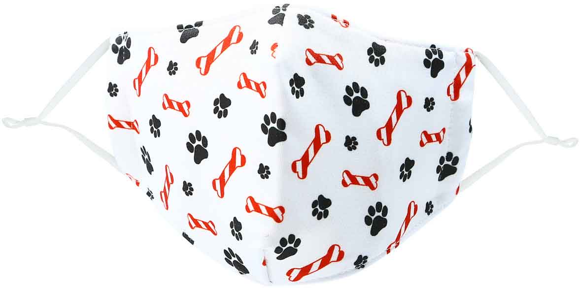 Candy Cane Bones with red candy cane bones and pawprints