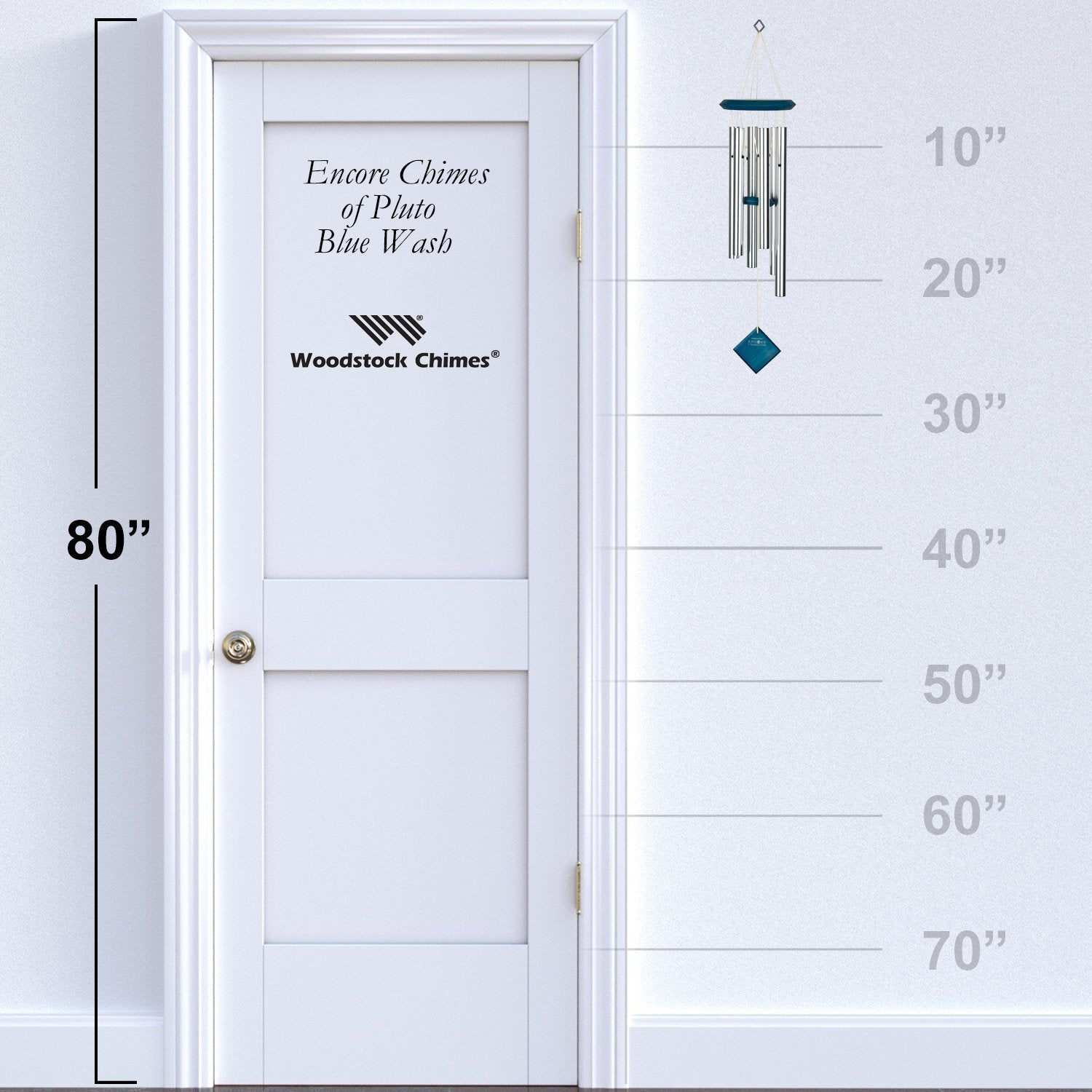 Chimes of Pluto blue wash windchime hanging reference chart