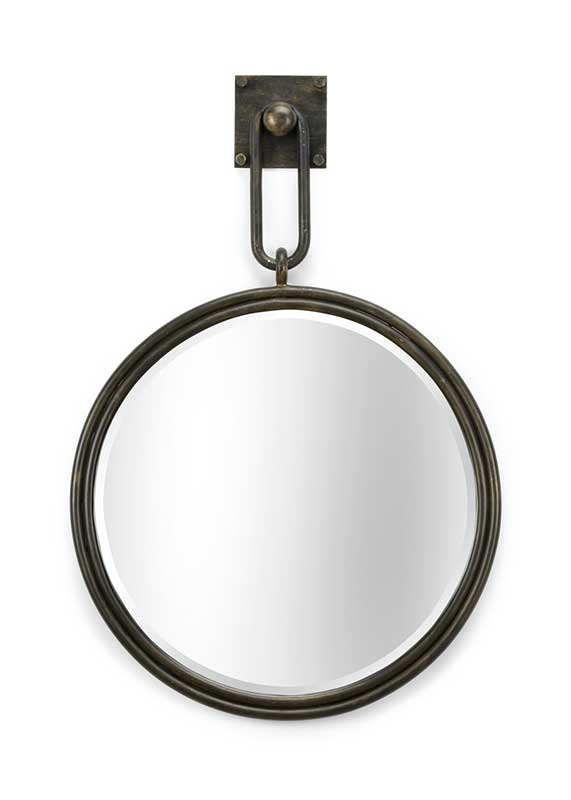 Grenada Mirror in bronze beveled iron frame from Wildwood