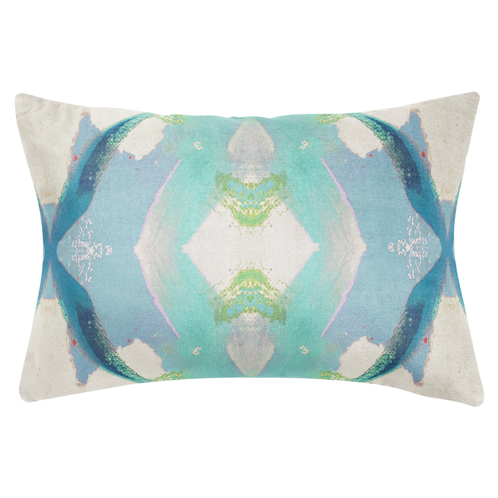 Jasmine Blue Indoor Throw Pillow 14" x 20" lumbar