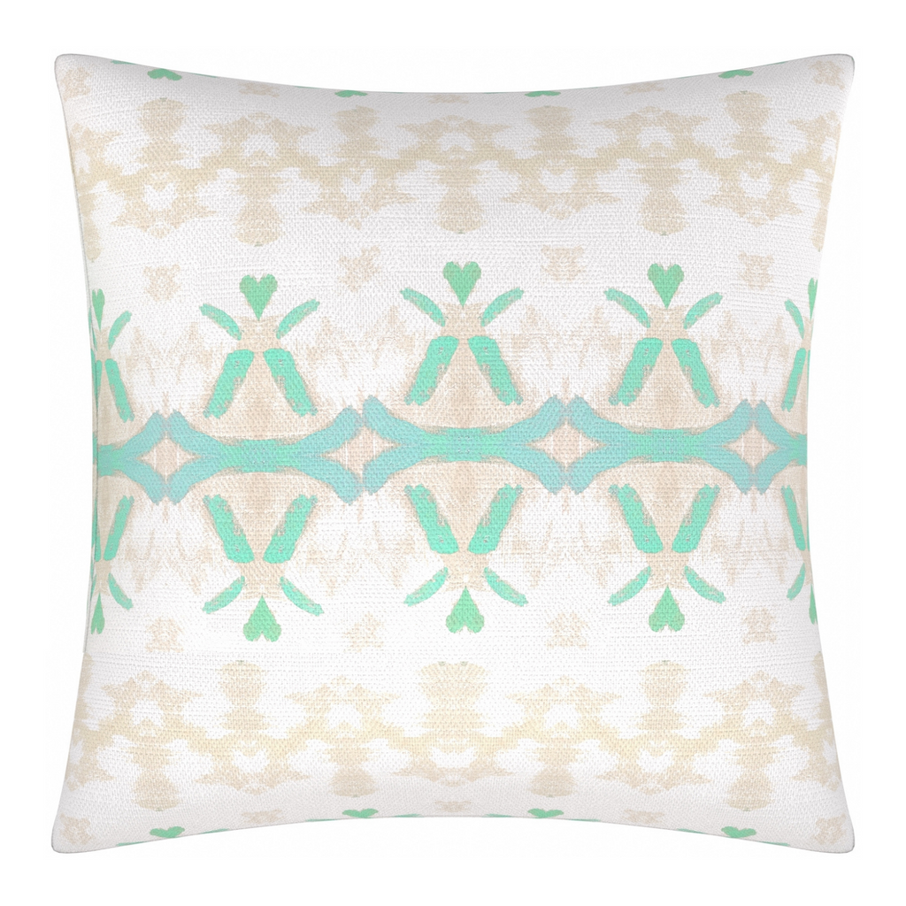 Parisian Aqua Linen Throw Pillow 22" square