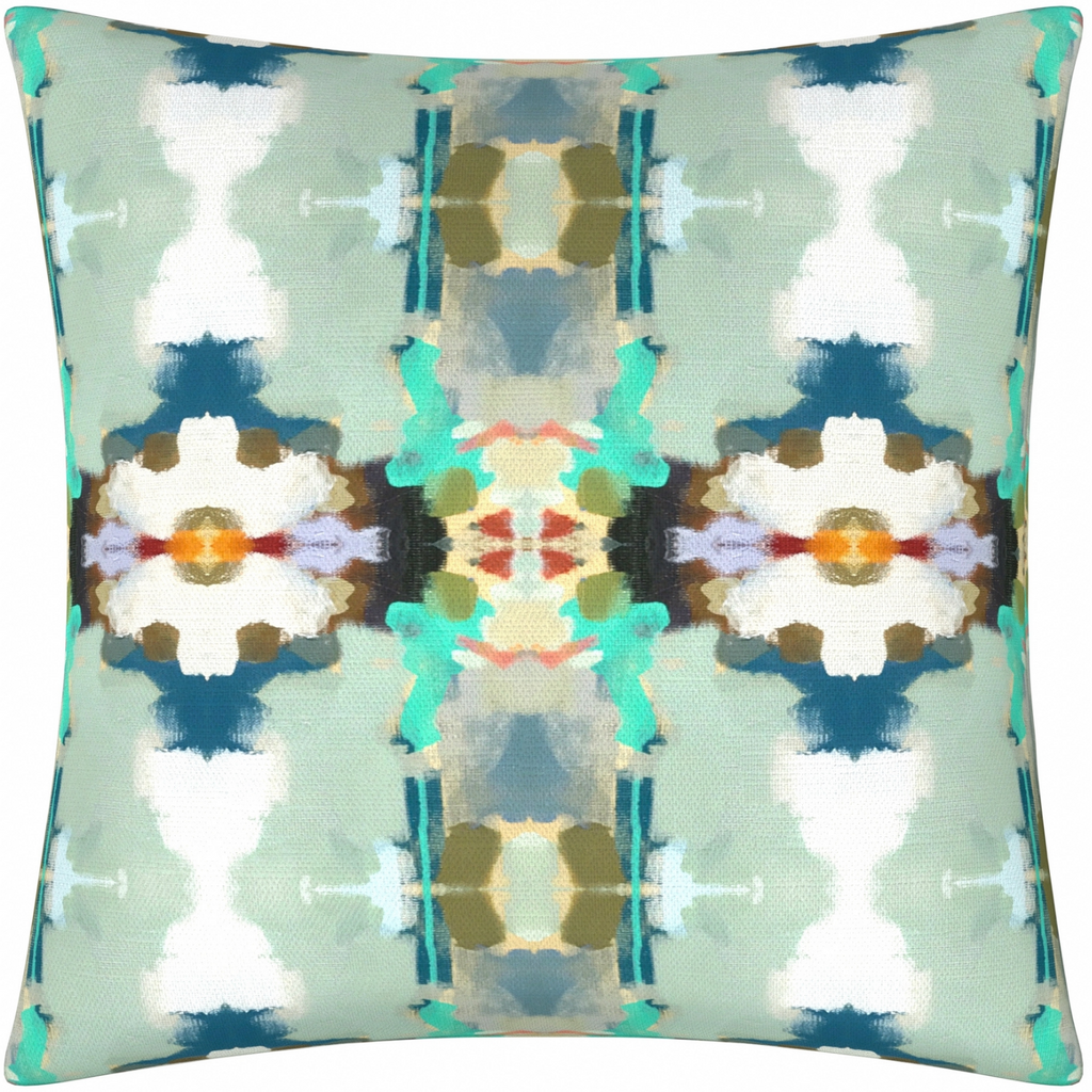 Orchid Blossom Royal Blue Throw Pillow 26" square