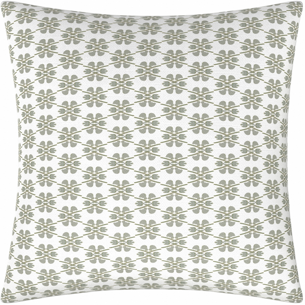 Clover Stone Linen Pillow from Laura Park Designs, 26" square