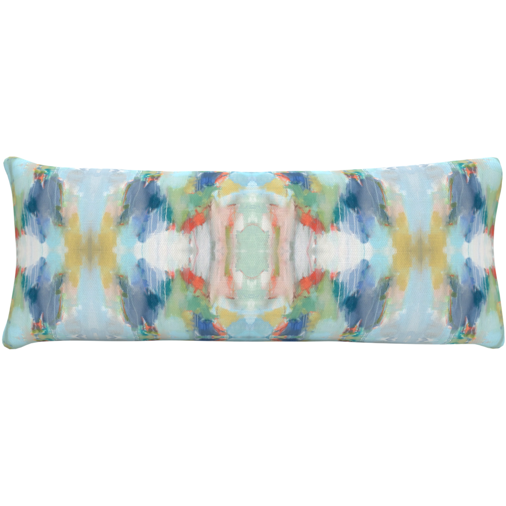 Anna Pink Linen Throw Pillow 14"x36" bolster