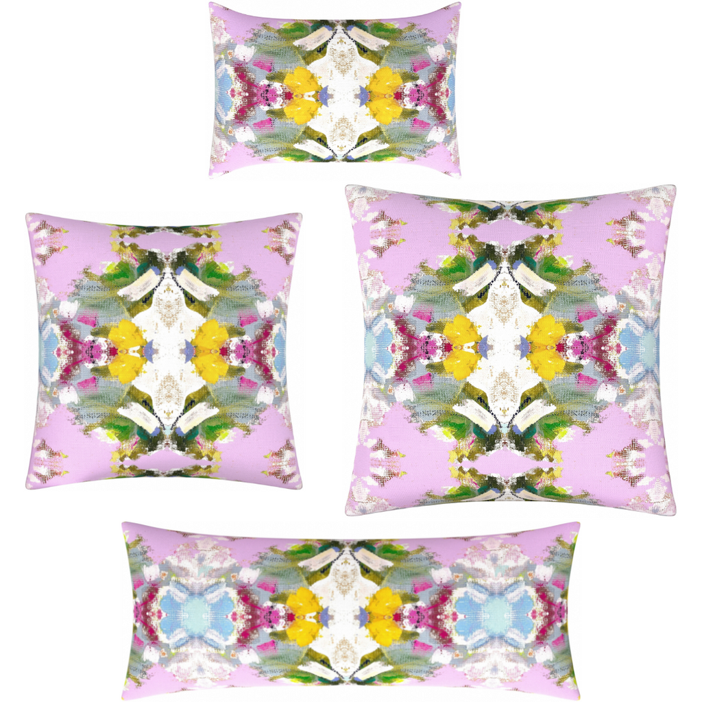 Poppy Pink Linen Throw Pillow collection