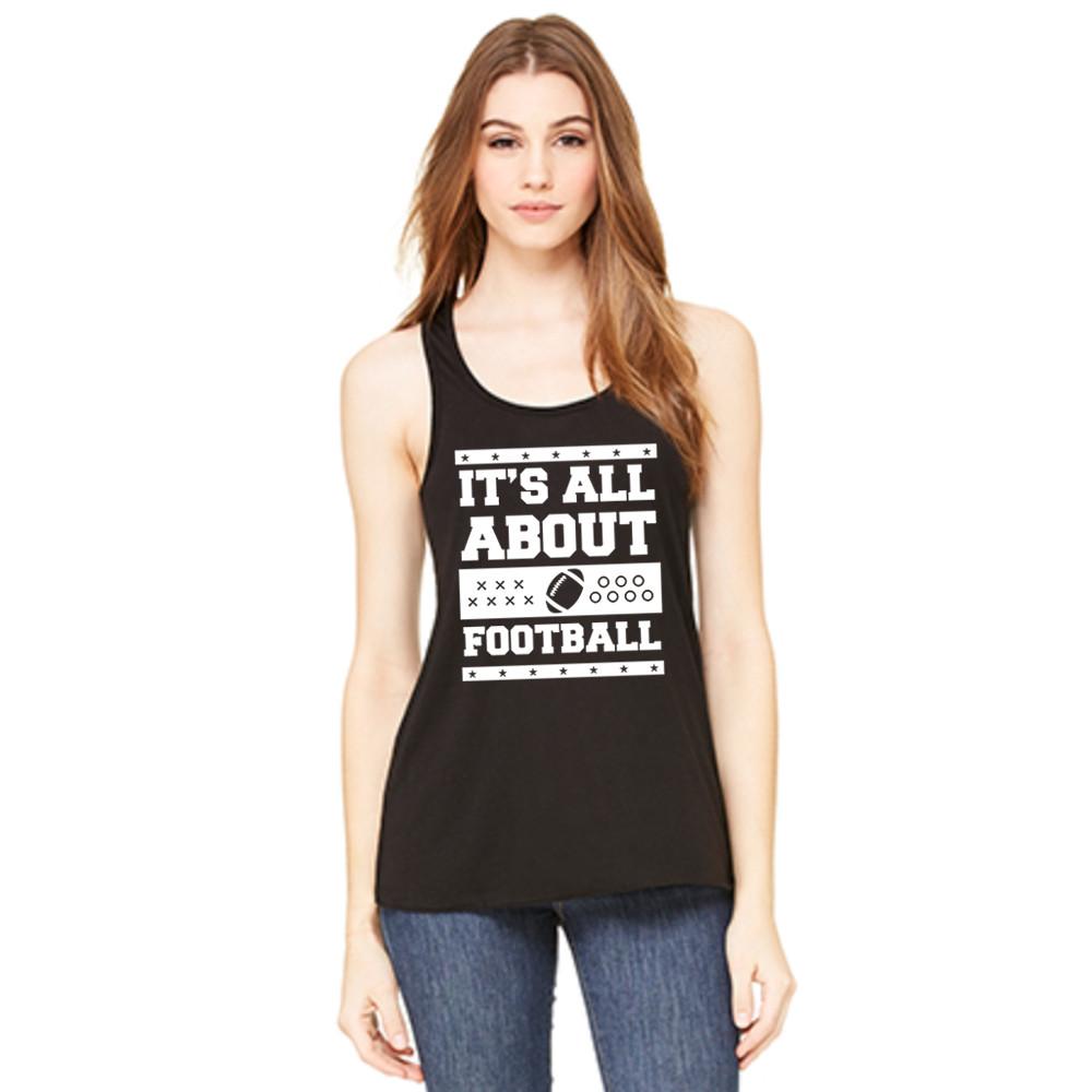 It's All About Football Women's Tank Top in black from Katydid