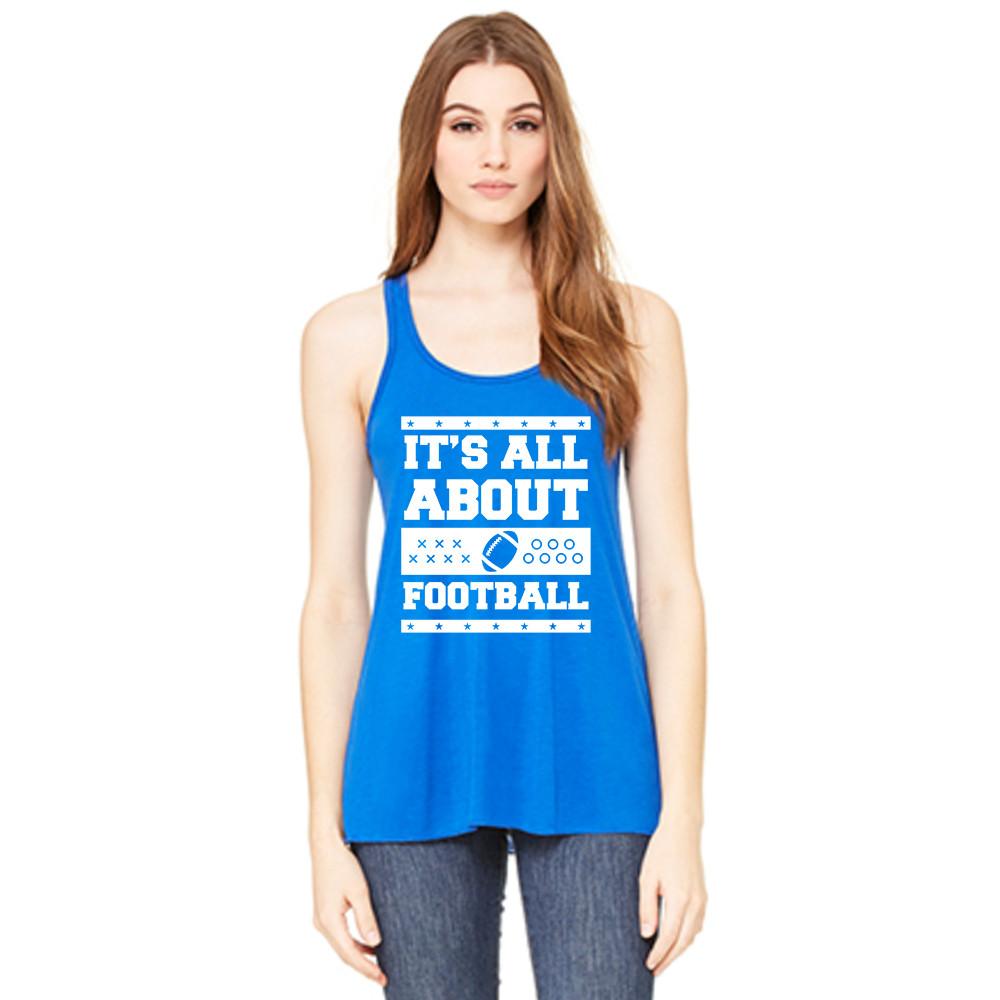 It's All About Football Women's Tank Top in royal blue from Katydid