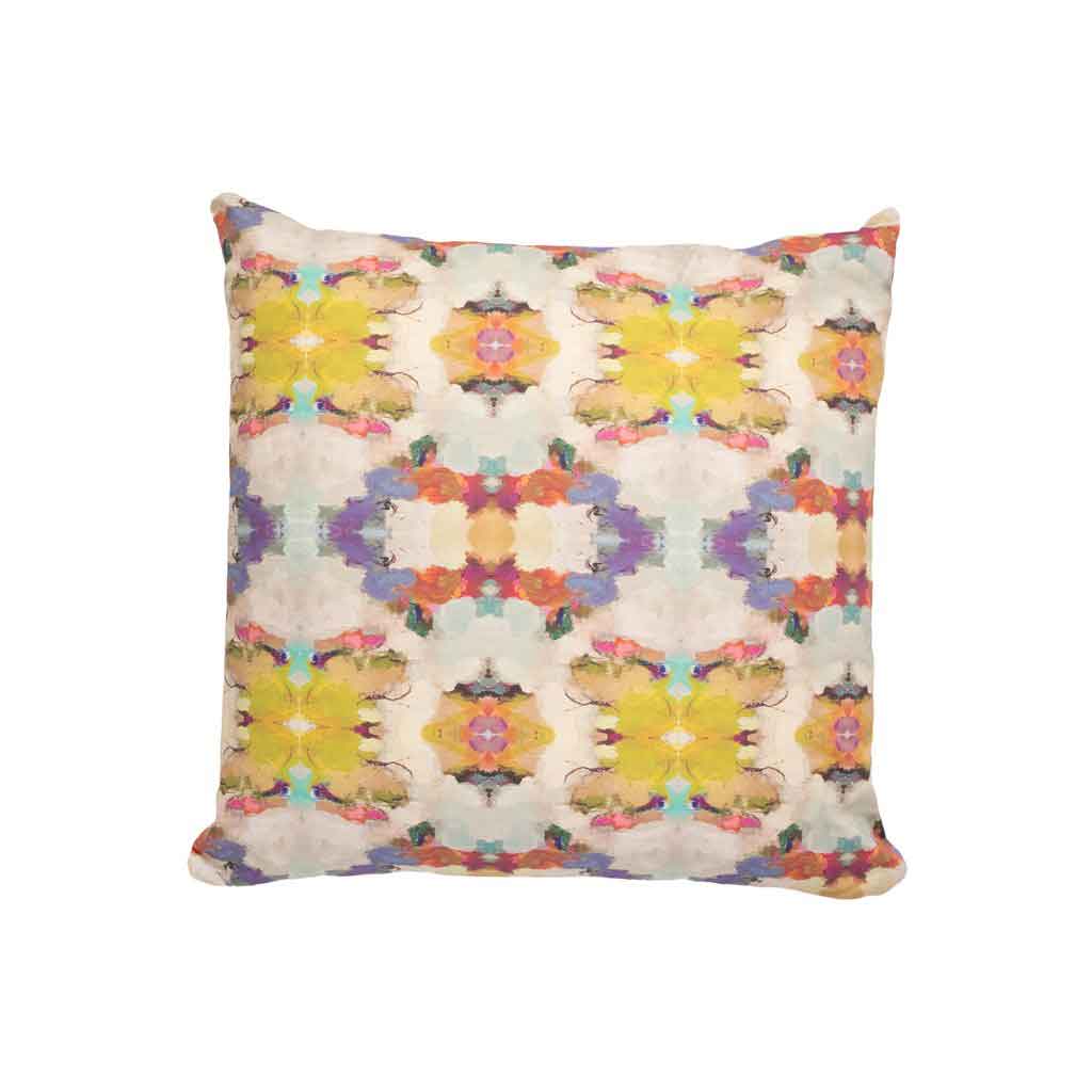 Carpe Diem Purple Linen Cotton Pillow Laura Park Designs Square