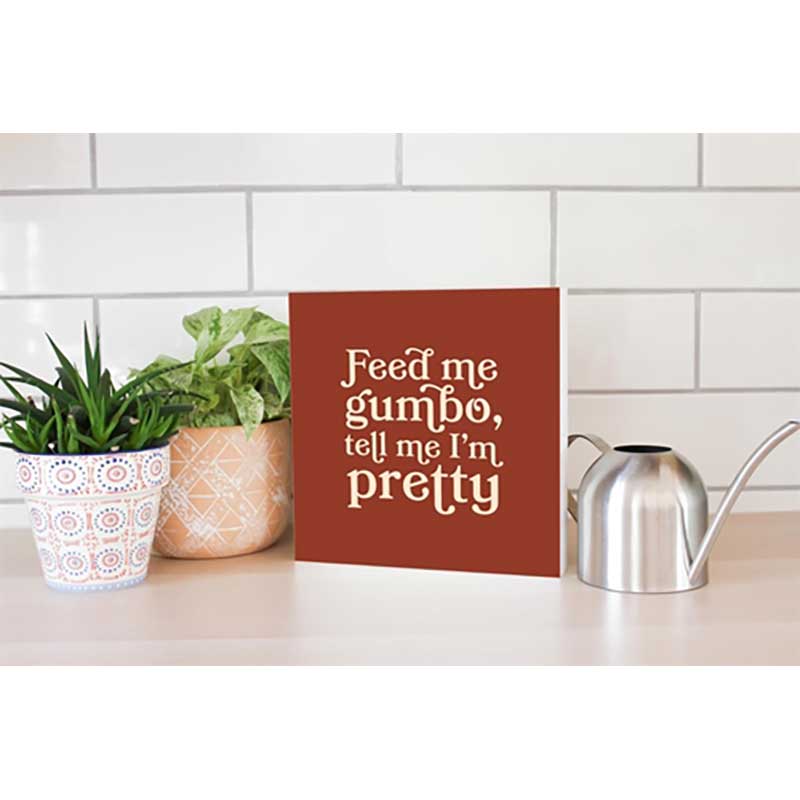 Louisiana Gumbo Wood Block stands on its own