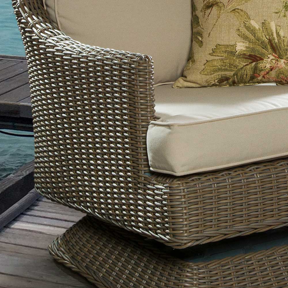Cayman Islands Outdoor Rocking Swivel Chair Padma's Plantation Front Detail