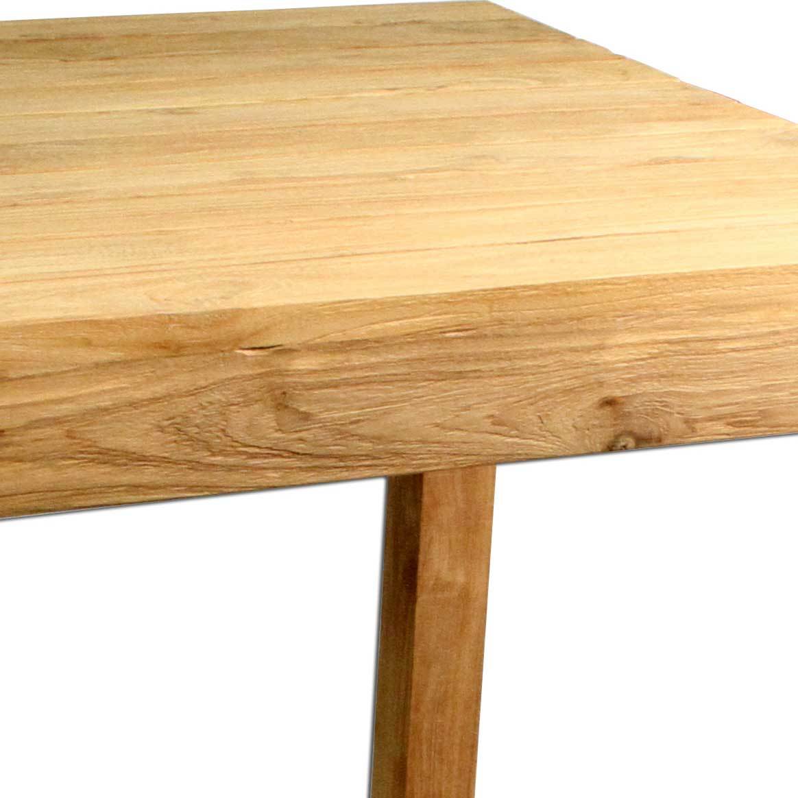 Rustic Teak Outdoor Dining Table Padma's Plantation Edge Detail