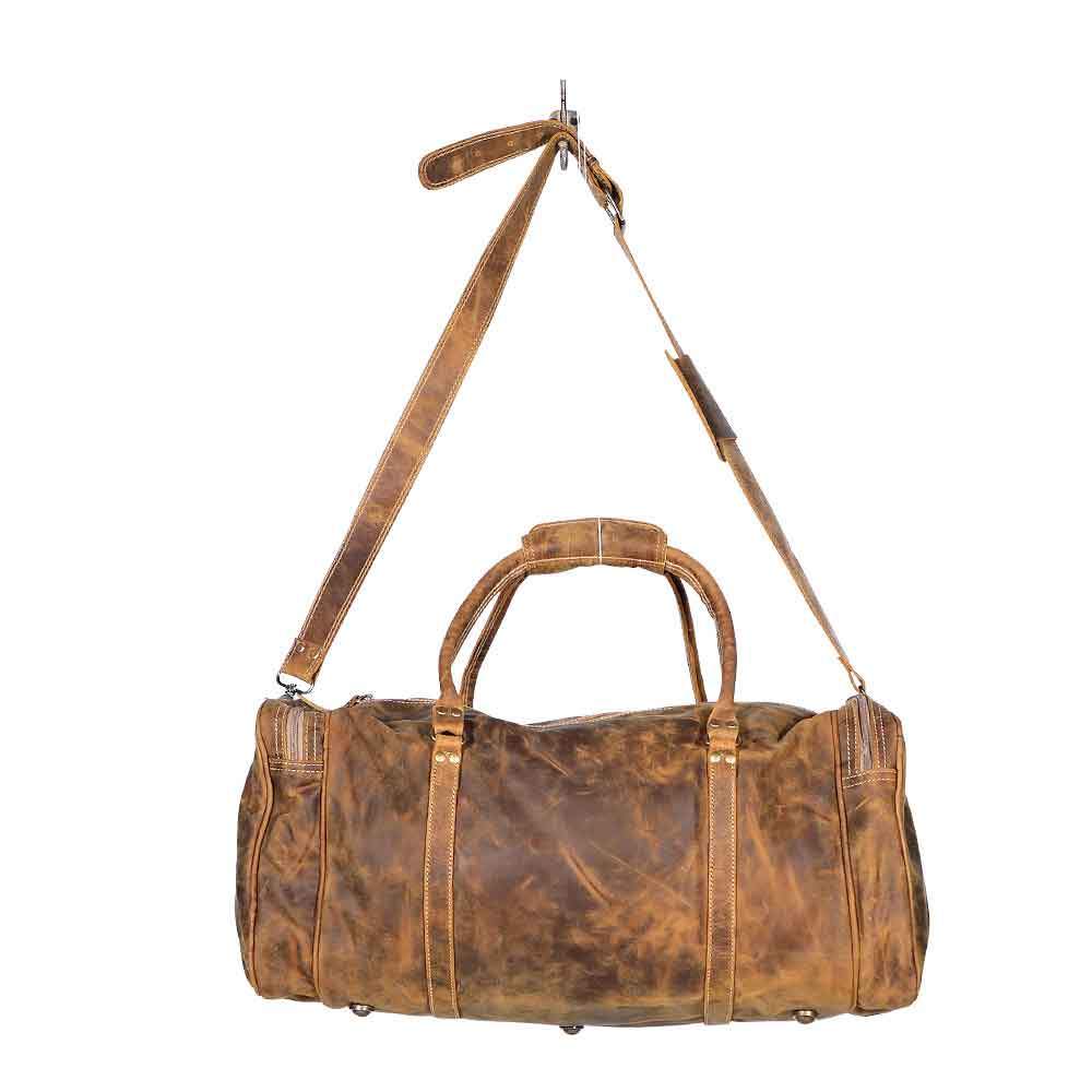 Soulful Traveller Bag On Hook Back View Image Myra Bag Harley Butler Trading Company