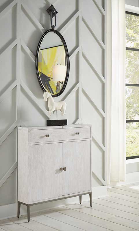 Tobago Mirror in bronze beveled iron frame from Wildwood lifestyle on wall